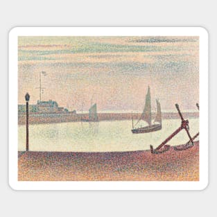 The Channel at Gravelines, Evening by Georges-Pierre Seurat Magnet